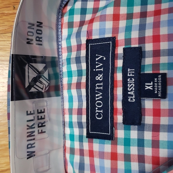 Crown & Ivy Button Front L/S Men's Dress Shirt size XL NWT - Picture 5 of 5